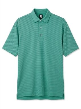 FootJoy Men's Green Striped Polo Shirt